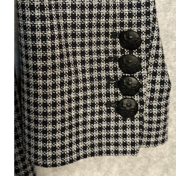 Veronica Beard Sz 8 Dickey Blazer‎ Black/White Gingham Houndstooth Quiet Luxury - Picture 9 of 14